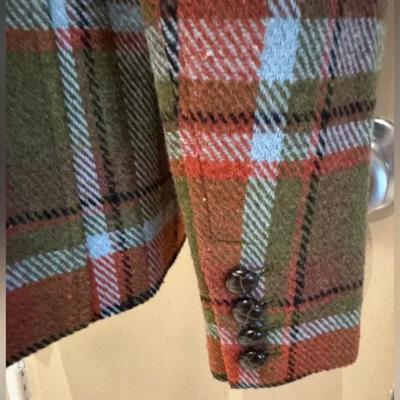 Sam Edelman Women's Imogen Mixed-Plaid Double-Breasted Blazer Small - Picture 10 of 14